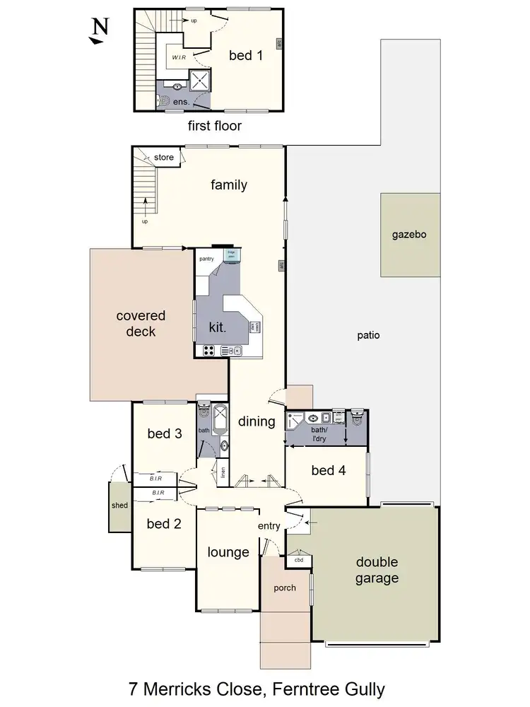 Floorplan of Homely house listing, 7 Merricks Close, Ferntree Gully VIC 3156
