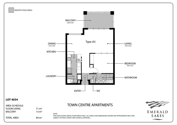 Floorplan of Homely unit listing, 4034/3027 The Boulevard, Carrara QLD 4211