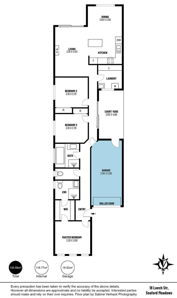 Floorplan of Homely house listing, 18 Leech Street, Seaford Meadows SA 5169
