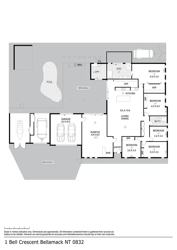 Floorplan of Homely house listing, 1 Bell Crescent, Bellamack NT 832