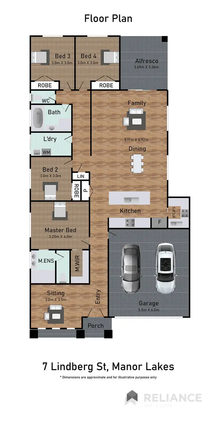 Floorplan of Homely house listing, 7 Lindberg Street, Manor Lakes VIC 3024