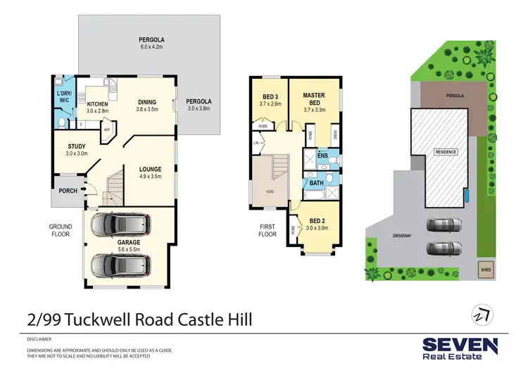 Floorplan of Homely semi-detached listing, 2/99 Tuckwell Road, Castle Hill NSW 2154