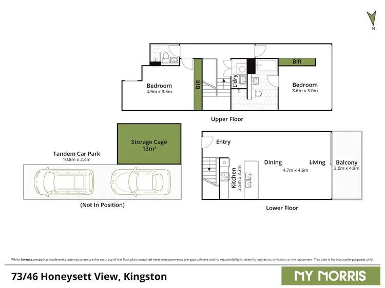 Floorplan of Homely apartment listing, 73/46 Honeysett View, Kingston ACT 2604
