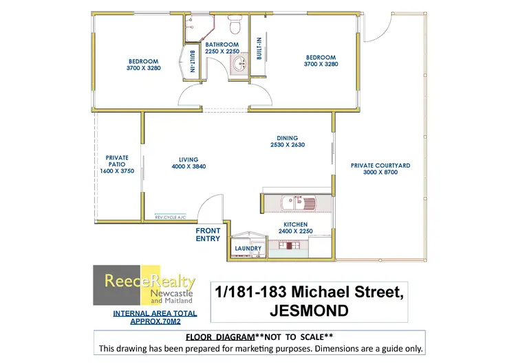 Floorplan of Homely unit listing, 1/181-183 Michael Street, Jesmond NSW 2299