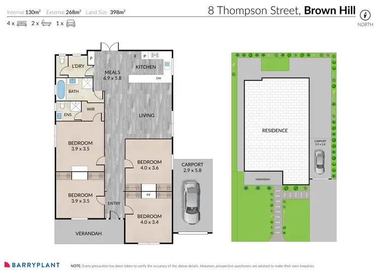 Floorplan of Homely house listing, 8 Thompson Street, Brown Hill VIC 3350