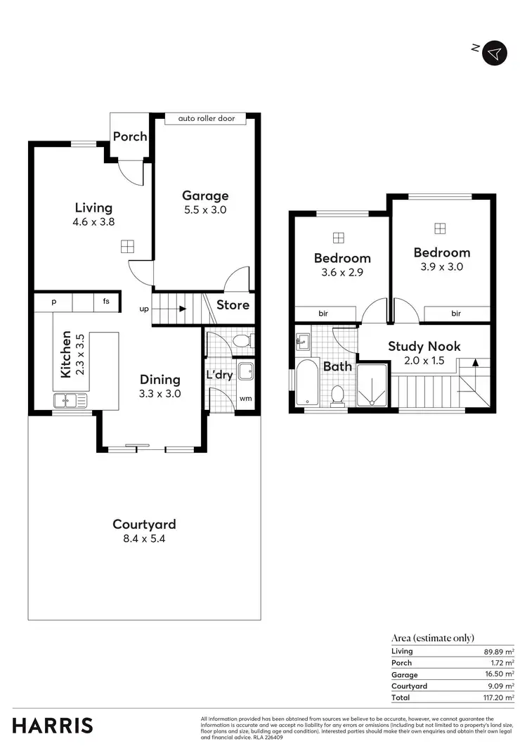 Floorplan of Homely townhouse listing, 9/1A Shirley Avenue, Woodville West SA 5011