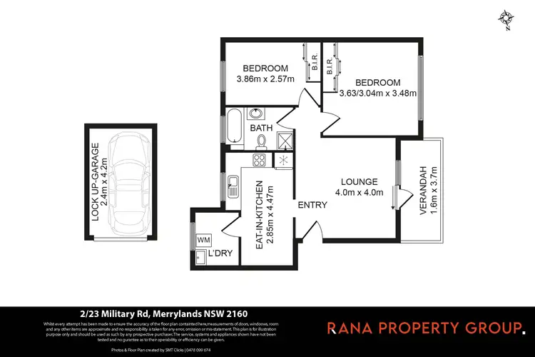 Floorplan of Homely apartment listing, 2/23 Military Road, Merrylands NSW 2160