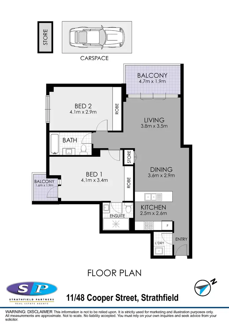 Floorplan of Homely apartment listing, 11/48 Cooper Street, Strathfield NSW 2135
