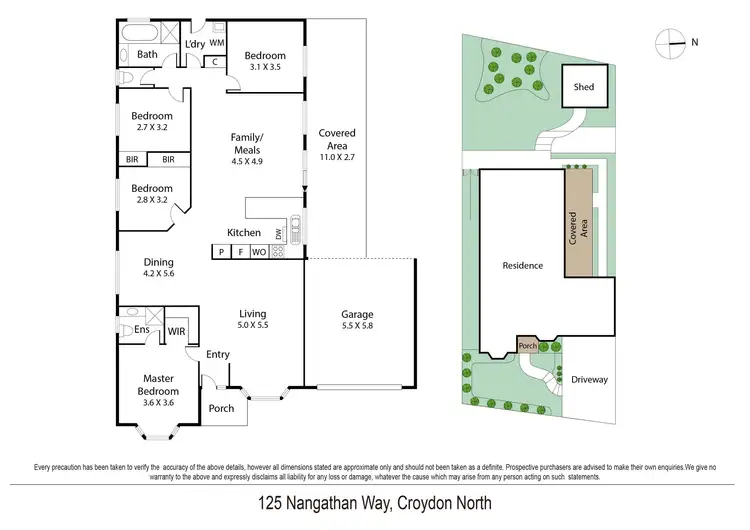 Floorplan of Homely house listing, 125 Nangathan Way, Croydon North VIC 3136