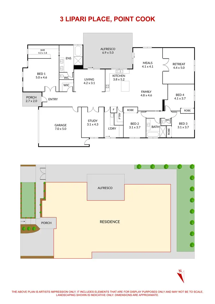 Floorplan of Homely house listing, 3 Lipari Place, Point Cook VIC 3030