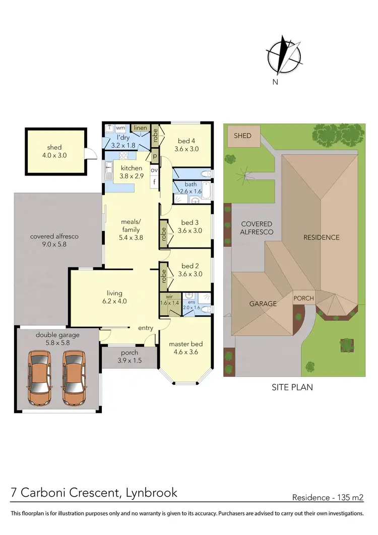 Floorplan of Homely house listing, 7 Carboni Crescent, Lynbrook VIC 3975