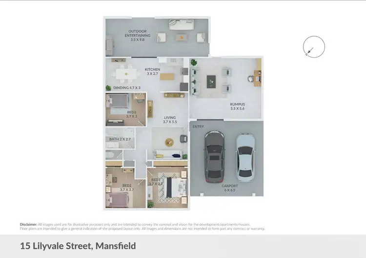 Floorplan of Homely house listing, 15 Lilyvale Street, Mansfield QLD 4122