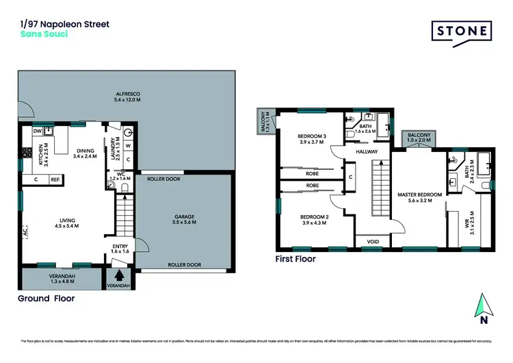 Floorplan of Homely townhouse listing, 1/97 Napoleon Street, Sans Souci NSW 2219