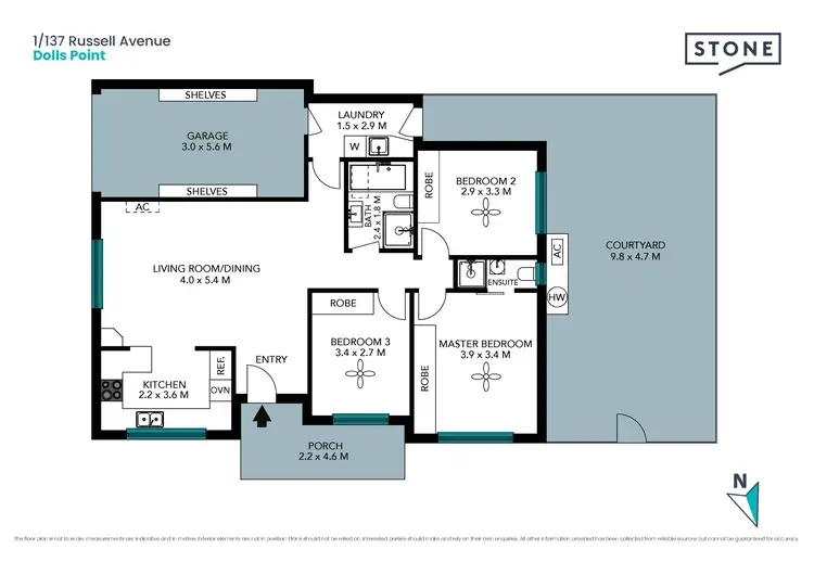 Floorplan of Homely villa listing, 1/137 Russell Avenue, Dolls Point NSW 2219