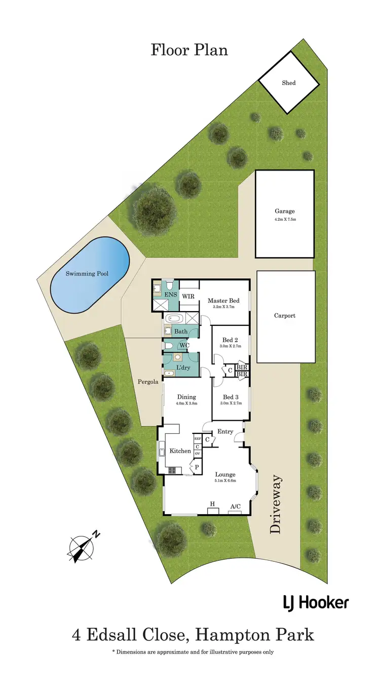 Floorplan of Homely house listing, 4 Edsall Close, Hampton Park VIC 3976