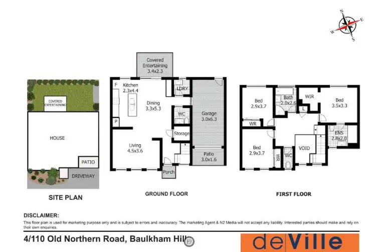 Floorplan of Homely townhouse listing, 4/110 Old Northern Road, Baulkham Hills NSW 2153