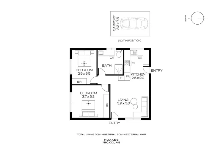 Floorplan of Homely unit listing, 1/13 Waterman Terrace, Mitchell Park SA 5043