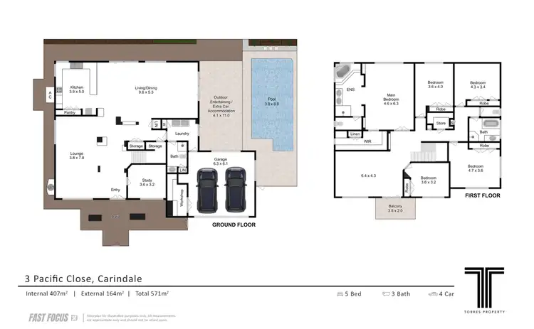 Floorplan of Homely house listing, 3 Pacific Close, Carindale QLD 4152
