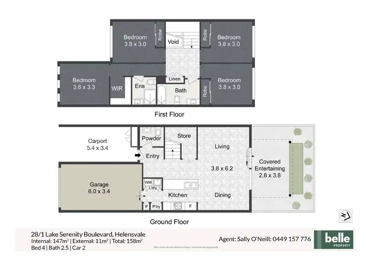 Floorplan of Homely townhouse listing, 28/1 Lake Serenity Boulevard, Helensvale QLD 4212