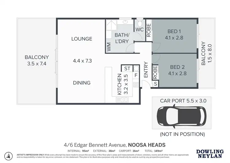 Floorplan of Homely apartment listing, 4/6 Edgar Bennett Avenue, Noosa Heads QLD 4567