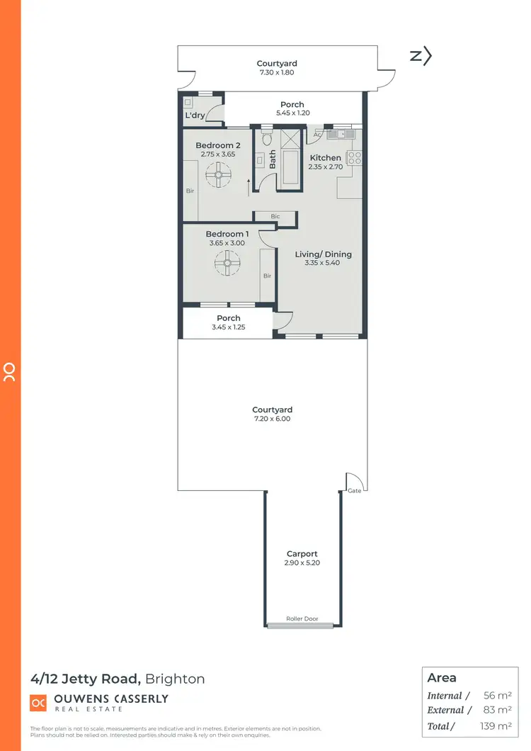 Floorplan of Homely unit listing, 4/12 Jetty Road, Brighton SA 5048