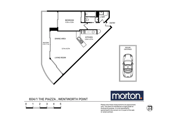 Floorplan of Homely apartment listing, 604/1 The Piazza, Wentworth Point NSW 2127