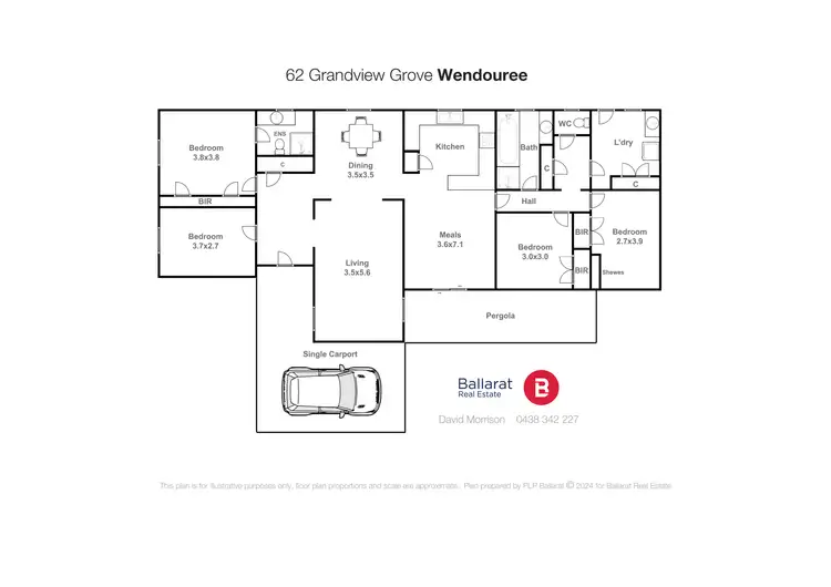 Floorplan of Homely house listing, 62 Grandview Grove, Wendouree VIC 3355
