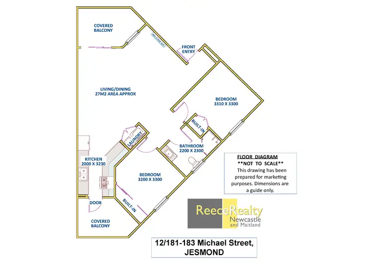 Floorplan of Homely unit listing, 12/181-183 Michael Street, Jesmond NSW 2299