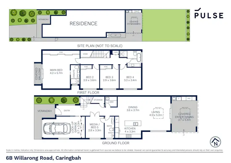 Floorplan of Homely semi-detached listing, 6b Willarong Road, Caringbah NSW 2229