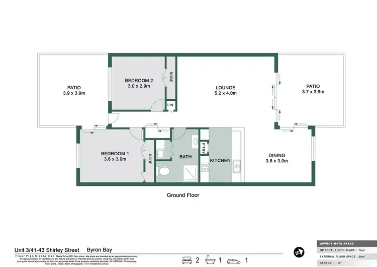 Floorplan of Homely apartment listing, 3/41-43 Shirley Street, Byron Bay NSW 2481