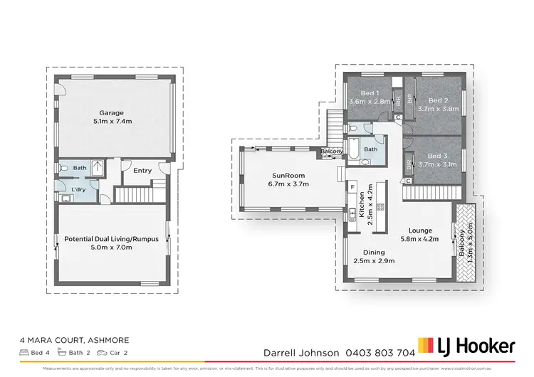 Floorplan of Homely house listing, 4 Mara Court, Ashmore QLD 4214