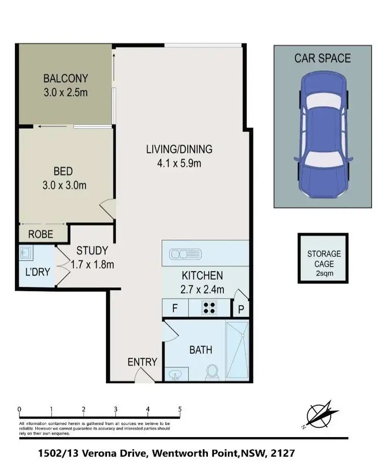 Floorplan of Homely apartment listing, 1502/13 Verona Drive, Wentworth Point NSW 2127