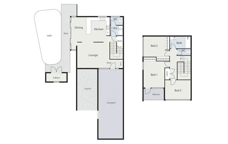 Floorplan of Homely townhouse listing, 1 Mackaness Place, Garran ACT 2605