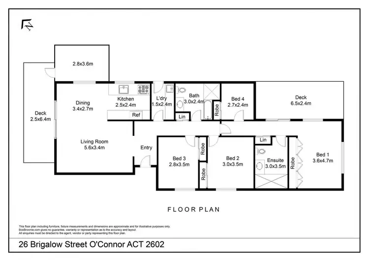 Floorplan of Homely house listing, 26 Brigalow Street, O'connor ACT 2602