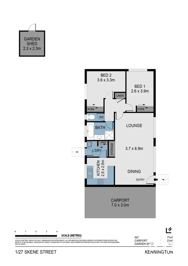Floorplan of Homely unit listing, 1/27 Skene Street, Kennington VIC 3550