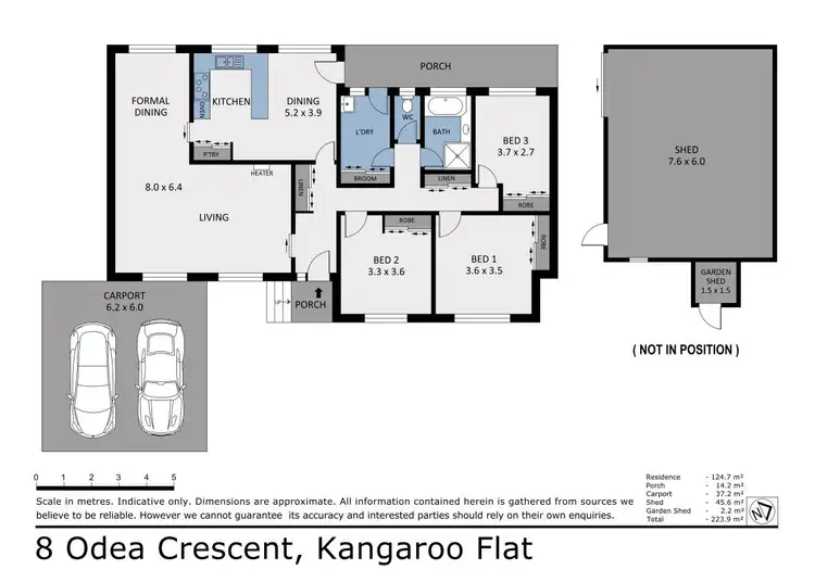 Floorplan of Homely house listing, 8 Odea Crescent, Kangaroo Flat VIC 3555