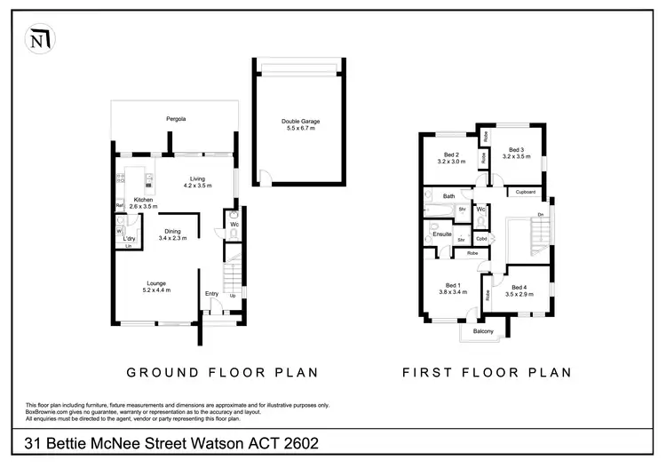 Floorplan of Homely townhouse listing, 31 Bettie Mcnee Street, Watson ACT 2602