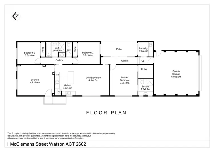 Floorplan of Homely townhouse listing, 1 Mcclemans Street, Watson ACT 2602