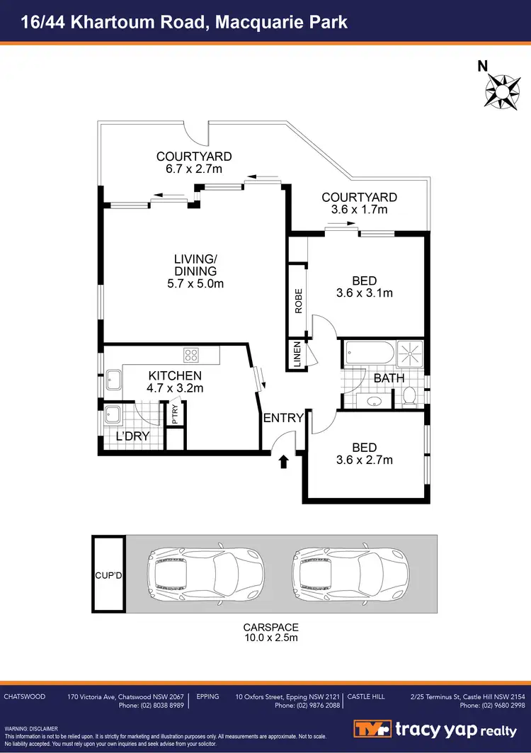 Floorplan of Homely unit listing, 16/44 Khartoum Road, Macquarie Park NSW 2113