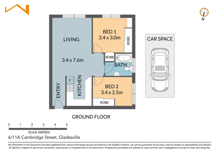 Floorplan of Homely unit listing, 6/11a Cambridge Street, Gladesville NSW 2111
