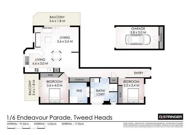 Floorplan of Homely unit listing, 1/6-8 Endeavour Parade, Tweed Heads NSW 2485