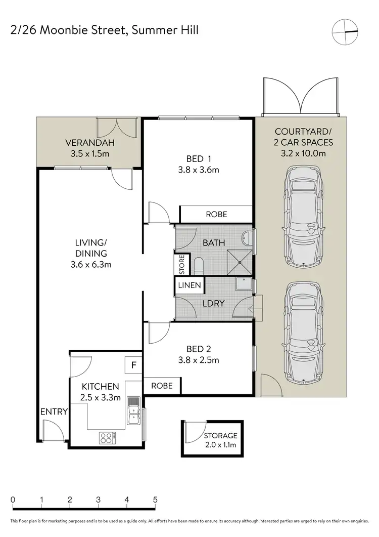 Floorplan of Homely unit listing, 2/26 Moonbie Street, Summer Hill NSW 2130