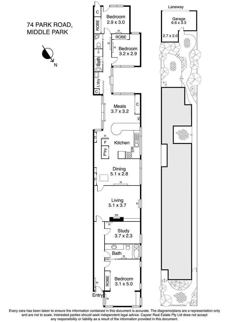 Floorplan of Homely house listing, 74 Park Road, Middle Park VIC 3206
