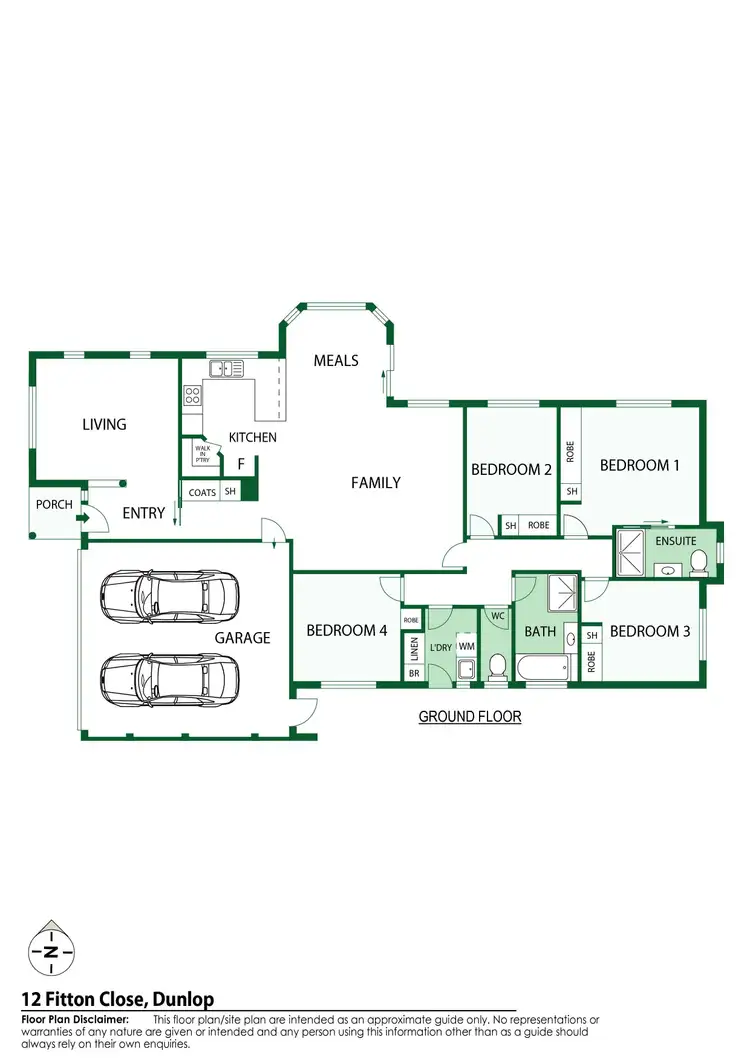 Floorplan of Homely house listing, 12 Fitton Close, Dunlop ACT 2615