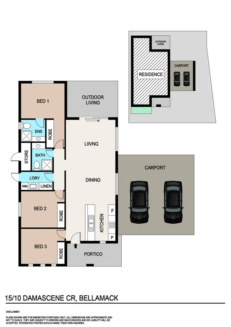 Floorplan of Homely townhouse listing, 15/10 Damascene Crescent, Bellamack NT 832