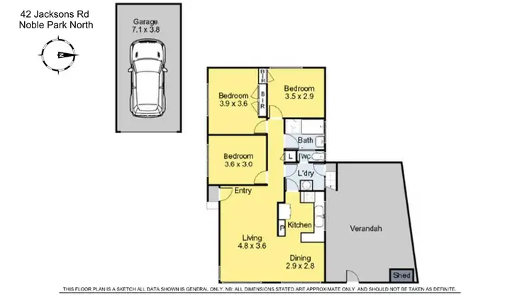 Floorplan of Homely house listing, 42 Jacksons Road, Noble Park North VIC 3174