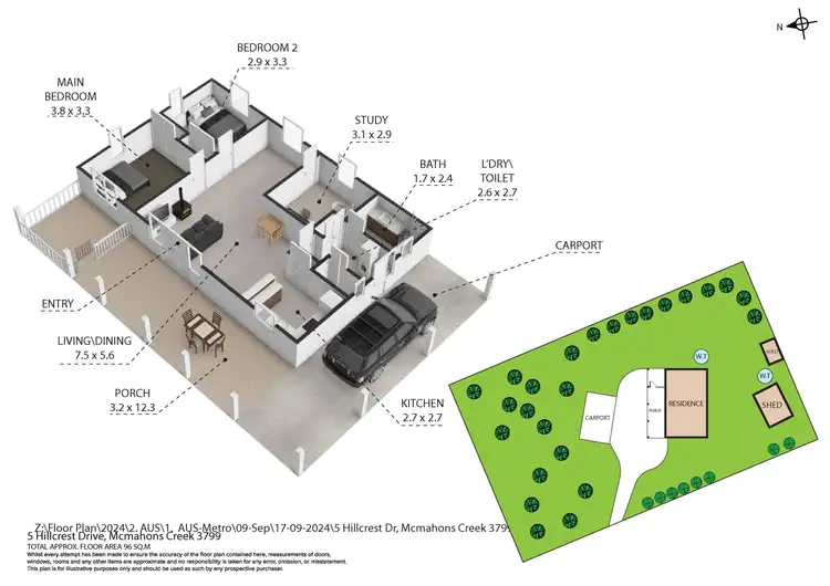 Floorplan of Homely house listing, 5 Hillcrest Drive, Mcmahons Creek VIC 3799
