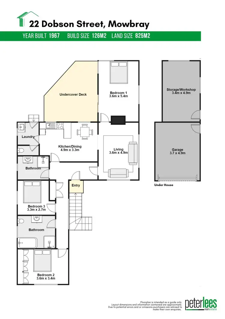 Floorplan of Homely house listing, 22 Dobson Street, Mowbray TAS 7248