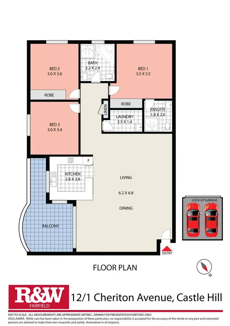 Floorplan of Homely apartment listing, 12/1 Cheriton Avenue, Castle Hill NSW 2154