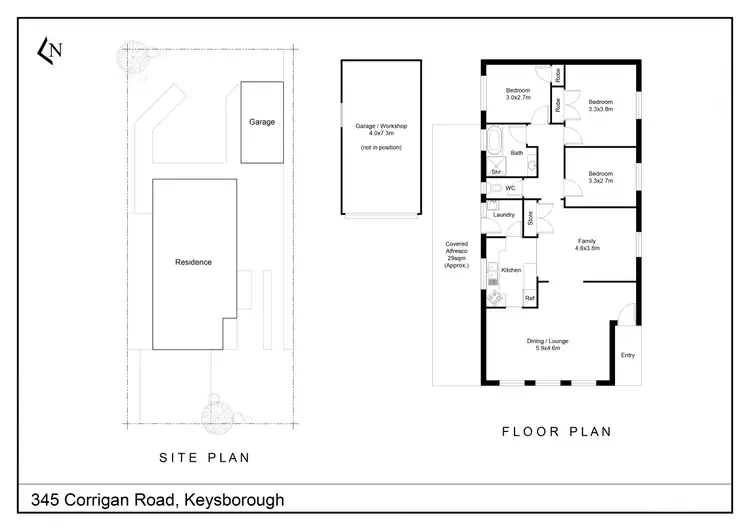 Floorplan of Homely house listing, 345 Corrigan Road, Keysborough VIC 3173